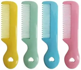 Htppzjr 772060137568 Pack Of 4 Round Tip Bristles Baby Cute Comb Grooming For Sensitive Scalp