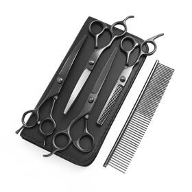 Hucholite 20221207 8.0 In 9cr Titanium Professional Dog Grooming Scissors Set
