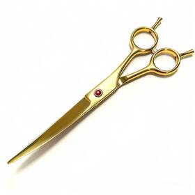 Hucholite Fd0000909 Curved Scissors For Dog Grooming With Noise Red