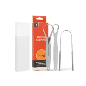 Hg-pb01-oq2v Huowu Adult Tongue Scraper With Hanging Blades Equipped A White Travel