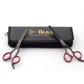 Ikas 363374162017 Hair Cutting Shears Set 6.5 Inch Professional Barber Stylist Thinning Scissors