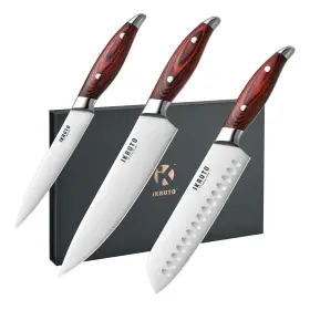 Tc2007-3 Ikruto 3-piece Chef Knife Set Ultra-sharp High Carbon Stainless Steel Blades Wi