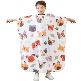 Iusmnur 761270459416 Barber Cape For Kids Professional Hair Salon With Adjustable Neck Strap