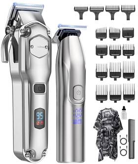 Jack & Rose Rfc-676 Rfc-667 And Clippers Trimmers Set Cordless Hair For Silvery