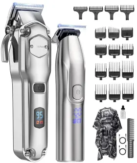 Rfc-667 Jack & Rose Rfc-676 And Clippers Trimmers Set Cordless Hair For Silvery