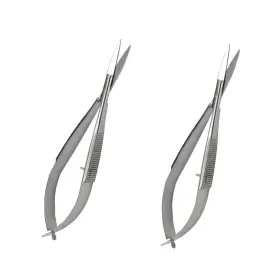 Mc-45sis-two Jacqueline Millan 4.5 Inch Straight Stainless Steel Squeeze Scissors - Set Of 2 Facial Hair Sciss