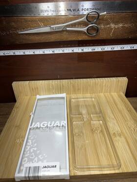 Jaguar 0370 White Line Satin 7 Inches Hair Scissors Hairdresser Pro Salon Niob
