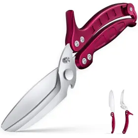 Jasni 410461083507 Multi-purpose Kitchen Shears Scissors Heavy Duty Stainless Steel Red