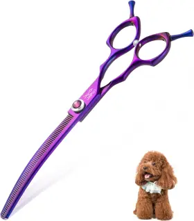 440c Jason 313106557539 7.5 Professional Curved Thinning Shears - Japanese Stainless Steel 65 Teet