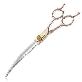 Jason A-1632 7.5 Inch Dog Grooming Scissors - Professional Curved Shear With Ergonomic H