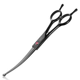 Jason B01-upround 7 Inch Dog Grooming Shear - Professional Up-curved Scissor With 7.04 Black