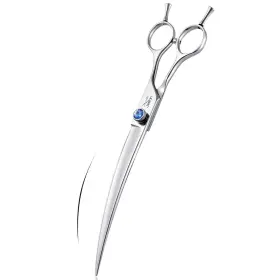 Gou08-w.j-8in Jason 8 Inch Curved Dog Grooming Scissors Ergonomic Pets Cats Trimming Shears Wit
