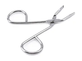 Jinshining 792483544897 Silver Stainless Steel Eyebrow Scissors Elbow Pliers Clip Flat Tip T