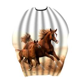 Jisswe 709520366855 Two Running Horses Waterproof Haircut Cape For Adults And Kids Professional Bar