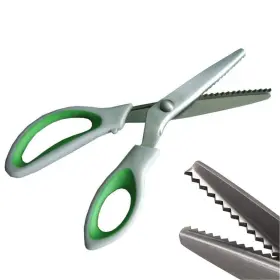 Jistl 607994847866 Green Pinking Shears Comfort Grips Crafts Zig Zag Cut Sewing Scissors Profess