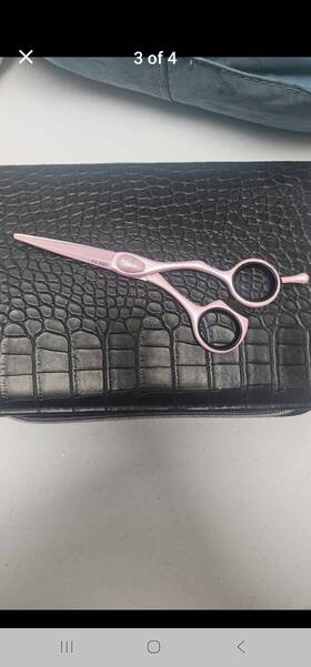 Joewell Yu18802 Fx-pro P55 Pink Stainless Steel Styling Scissors 5.5 Inch Blade Ergonomic