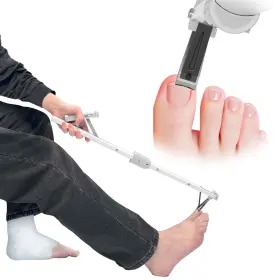 Jr-2.0zjq-w60-fba Joneighbors Long Handled Toenail Clippers For Seniors Obese Pregnant And Waist Patients