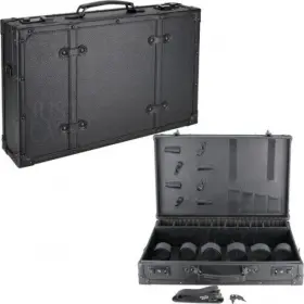 C4104 Just Case 913963196085 - Black Leatherette Pro Barber Portable Travel