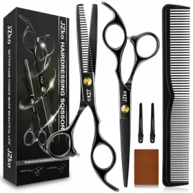Jzko 727706999321 Hair Cutting Scissors Kits Professional Hairdressing Set Stainless S