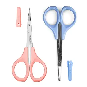 Scissors-009 Kajuda 2 Pcs Eyebrow Scissors For Women Small Beauty Facial Hair