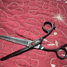 Kamisori K-207t Black Diamond 5.5in Cobalt Thinning Shears Finger Rest