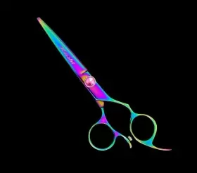 Cb-530cr Kashi Rainbow Titanium Japanese Cobalt Steel 5.5 Inch Hair Cutting Shears Cb-530cr Kashi Rainbow Titanium Japanese Cobalt Steel 5.5 Inch Hair Cutting Shears