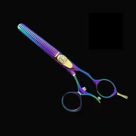 Cb-604tr Kashi Swivel Thumb Thinning / Texturizing Rainbow 30 Teeth 5.5 Inch Shears