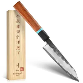 Kh-6607 Kawahiro Japanese Utility Knife 5 Inch Handcrafted Vg10 Stainless Steel Pari