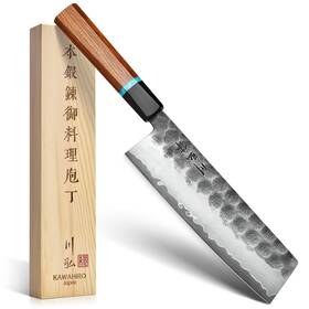 Kawahiro Kh-6610 Japanese Nakiri Knife 7 Inch Handcrafted Vg10 High Carbon Stainless