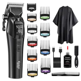 1858 Kemei Professional Hair Clippers For Men Cordless Cutting Kits Rech