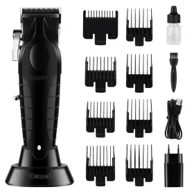 Km-2296 Kemei Black Hair Clippers For Men Adjustable Blade Cordless Clipper Prof