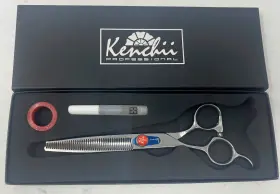 Kefs46l Kenchii Grooming - Five Star Lefty Offset 46 Tooth Thinning Shear Demo At Show