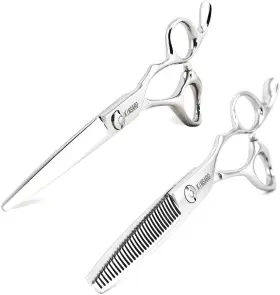 Kinsaro 313092521552 Professional Hair Scissors Set Cutting Shears Barber Convex Edge