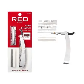 Hs12 Kiss 649674075510 Hair Shaper Stainless Steel With 2 Guides And 1 Blade Red By #hs12