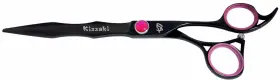 Kishsk79-blk70 Kissaki Hair Scissors Haniku 7.0 Inches Black Titanium Cutting Shears Ba