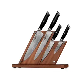 Dm25001 Klaus Meyer 5 Piece Damascus Knife Block Set 67-layer High Carbon Ste... Fast Ship