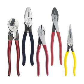 Klein Tools 80087 Dipped Plier Kit Diagonal-cutting Needle-nose Side-cutting High Leverage L