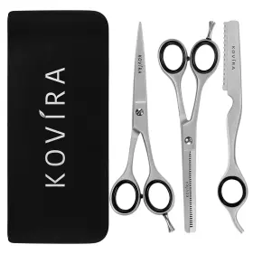 Kovira-hds-3 Kovira 3pc Professional Hair Cutting Scissor Set - 6.5 Inch/16.5cm Overall Length Kovira-hds-3 Kovira 3pc Professional Hair Cutting Scissor Set - 6.5 Inch/16.5cm Overall Length