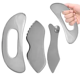 Wyxnj013 Kurtoplly 3 Pcs Of Muscle Scraper Tool Stainless Steel Body Gua Sha Three Shapes
