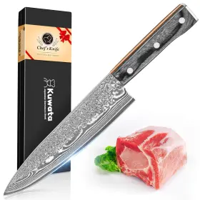 G0801 Kuwata Damascus Chef Knife 8 Inch Professional Japanese Vg10 Steel Super S