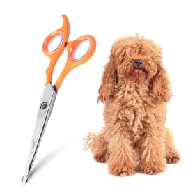 Laazar 701698576319 Professional Rounded Dog Scissors - Sharp Stainless Steel Blades With Colorfu