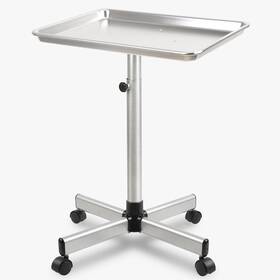 Lailelaodi Tray-02 Salon Tray Silver Tattoo On Wheels Metal Rolling Tra