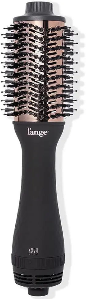 Ab0317 Lange Hair 2-in-1 Titanium Blow Dryer Brush Hot Air Inone Without Val Barrel Black-60 Mm