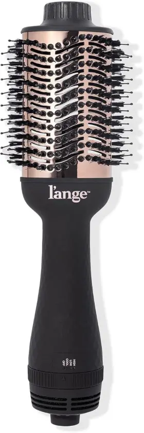Ab313 Lange Hair 2-in-1 Titanium Blow Dryer Brush Hot Air Inone Without Val Barrel Black-75 Mm
