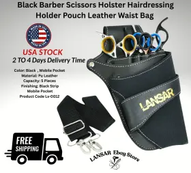 Ls-0012 Lansar Barber Case Hairdressing Holder Scissors Comb Waist Belt Holster Pouch Bag New