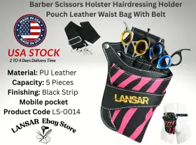 Ls-0014 Lansar Professional Barber Salon Waist Scissor Pouch Shear Holster Hairdressing Bag