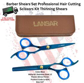 Lansar Ls-006 Barber Shears Set Professional Hair Cutting Scissors Kit Thinning