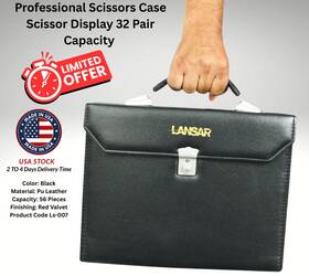 Lansar Ls-007 Professional Scissors Case Scissor Display 32 Pair Salon Barber Traveling Bag