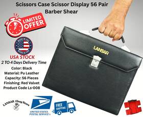 Lansar Ls-008 Scissors Case Scissor Display 56 Pair Barber Shear Salesmen Holder Black