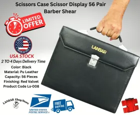Ls-008 Lansar Scissors Case Scissor Display 56 Pair Barber Shear Salesmen Holder Black